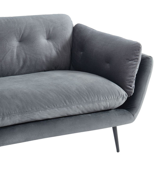 Divani Casa Cody - Modern Dark Grey Fabric Sofa