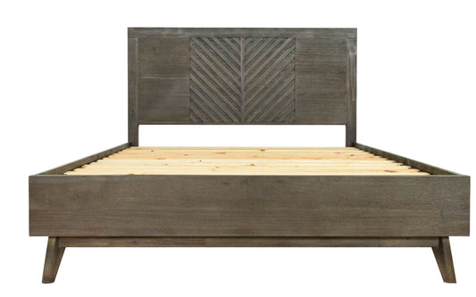 Modrest Daisy Mid-Century Dark Acacia Bed