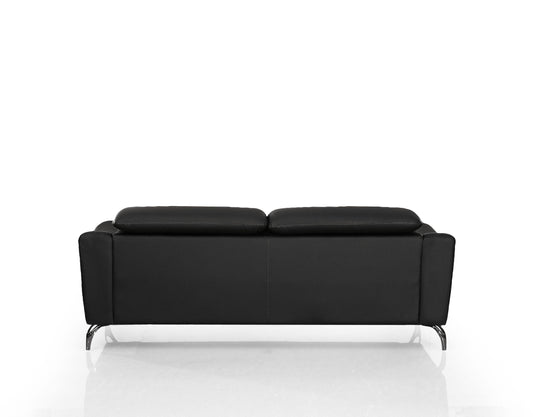 Divani Casa Danis - Modern Black Leather Sofa