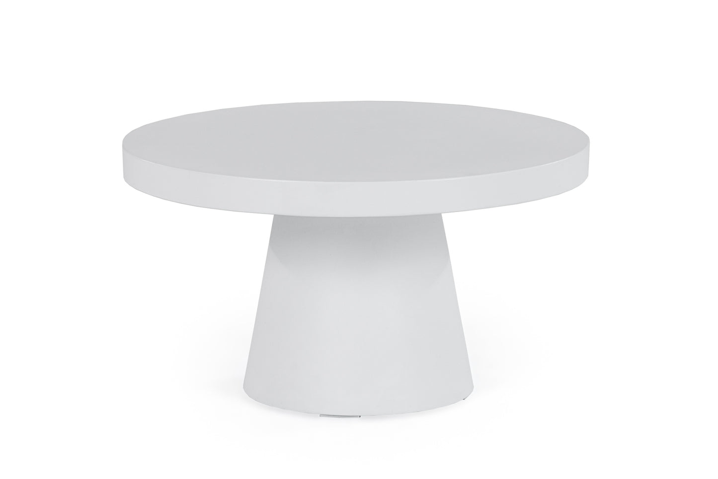 Modrest Desoto - Modern White Concrete Round Coffee Table