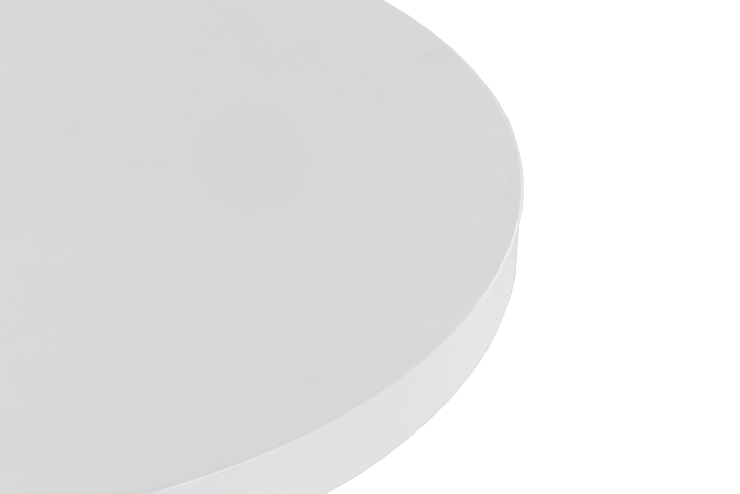 Modrest Desoto - Modern White Concrete Round Coffee Table