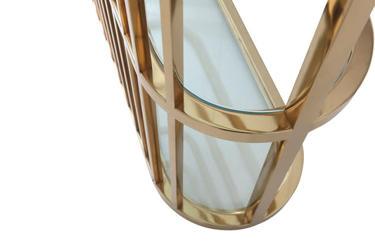 Modrest Doral - Clear Glass & Gold Shelf