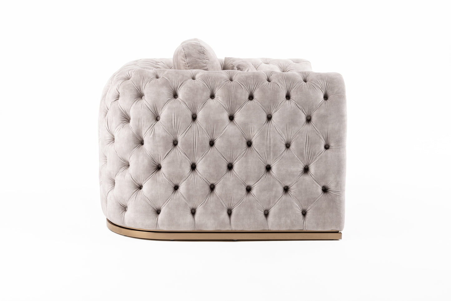 Divani Casa Dosie - Transitional Beige Velvet Chair