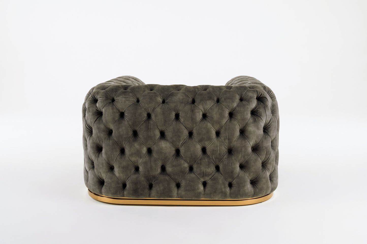 Divani Casa Dosie - Transitional Grey Velvet Chair