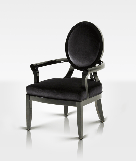 A&X Ambassador Transitional Black Crocodile Lacquer Office Desk