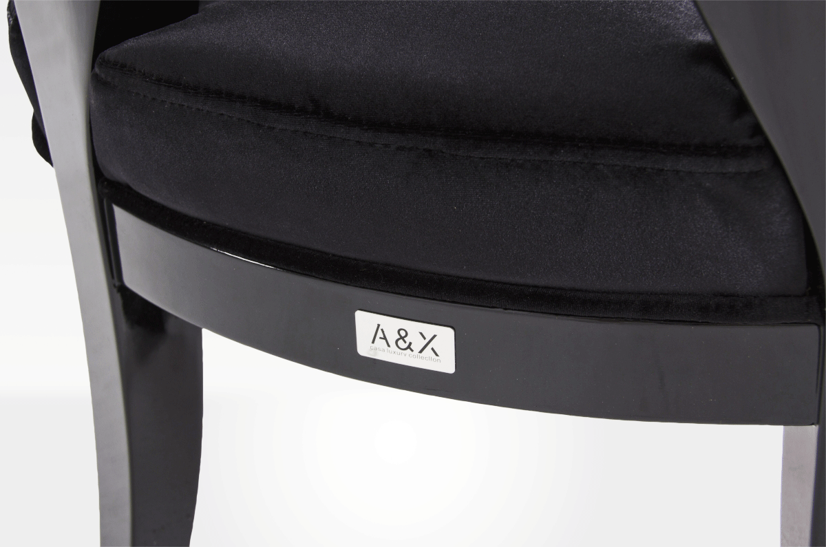 A&X Ambassador Transitional Black Crocodile Lacquer Office Desk