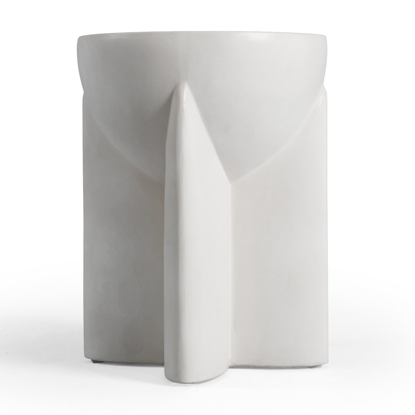 Modrest Elsa - Modern Oyster Concrete Round End Table
