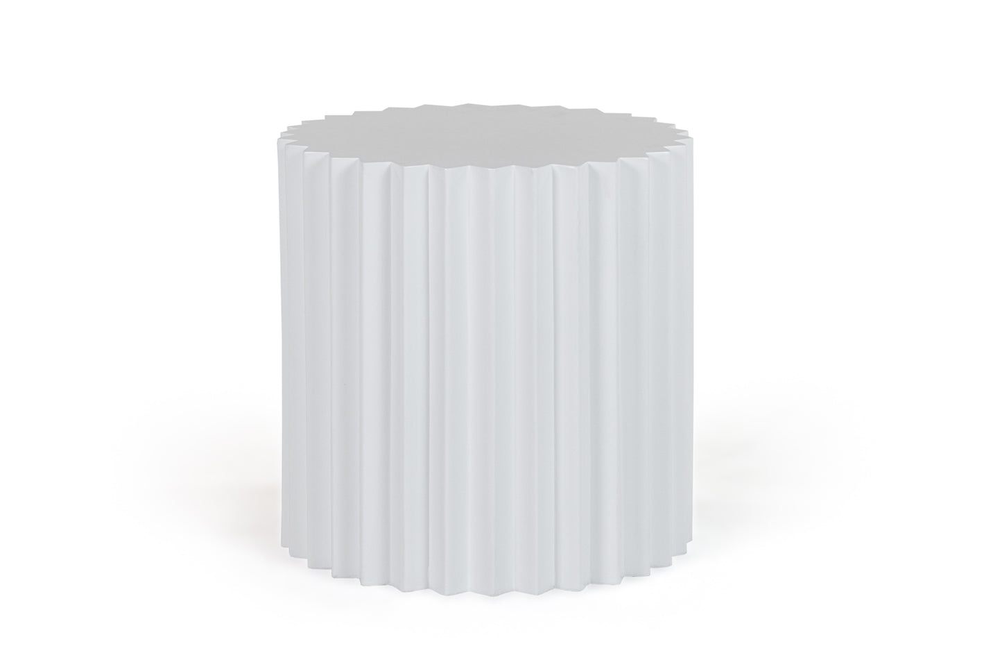 Modrest Evadale - Modern White Concrete End Table