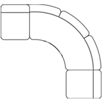 Divani Casa Forman - Modern Blue Fabric Modular Sectional Sofa-3-Piece Sectional