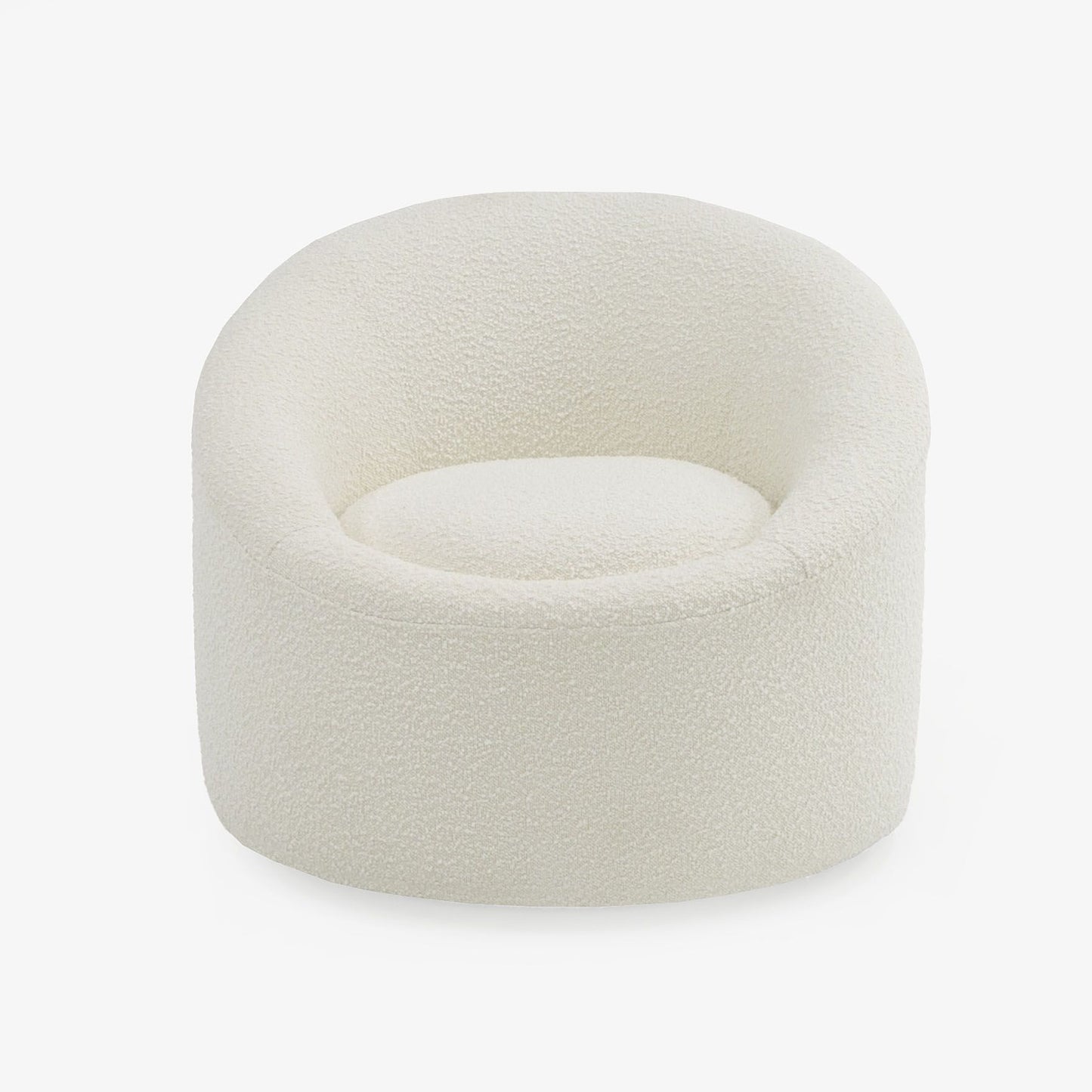 Modrest Frontier - Glam White Fabric Accent Chair