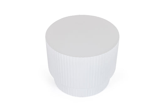 Modrest Gruver - Modern White Concrete End Table