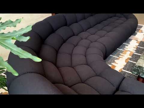 Divani Casa Yolonda - Black Fabric Sectional Sofa