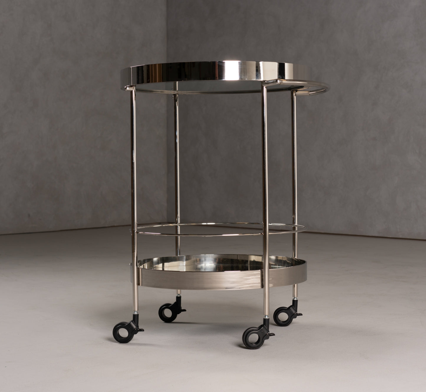 Modrest Jeeves - Modern Stainless Steel + Mirror Rolling Cart