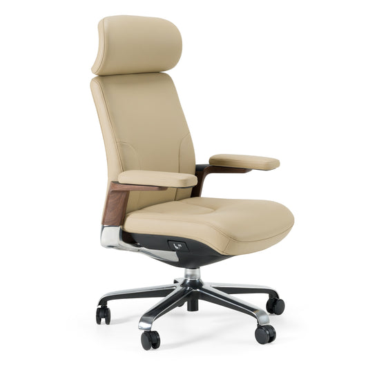 Modrest Johnson - Modern Beige Leather Executive Office Chair
