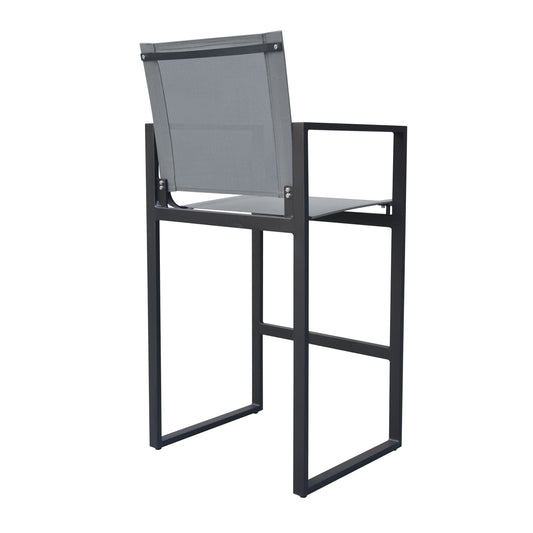 Renava Kayak - Modern Charcoal Outdoor Bar Stool