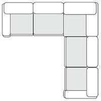 Divani Casa Kinsey - Modern Blue Fabric Modular Sectional Sofa-5-Piece Sectional