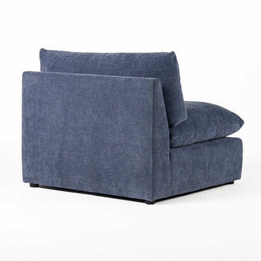 Divani Casa Kinsey - Modern Blue Fabric Modular Right Facing Seat