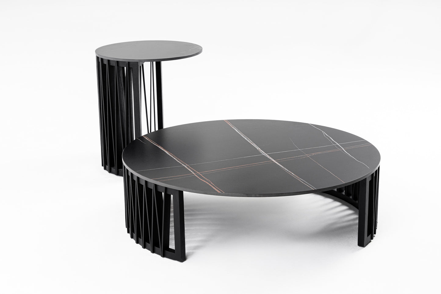 Modrest Larimer - Modern Round Coffee Table Set