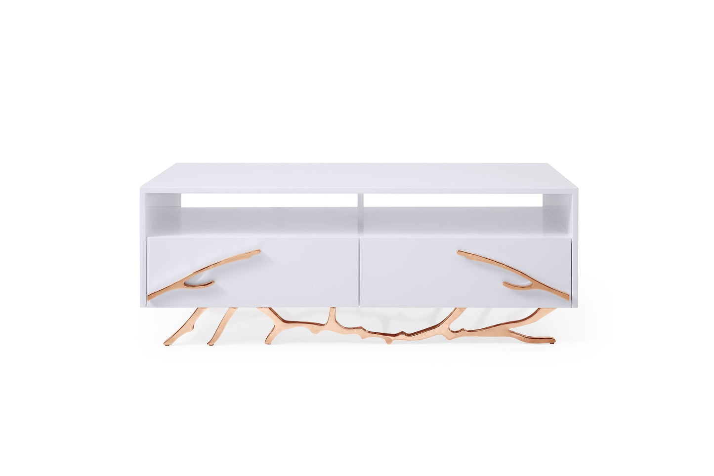 Modrest Legend - Modern White & Rosegold Coffee Table