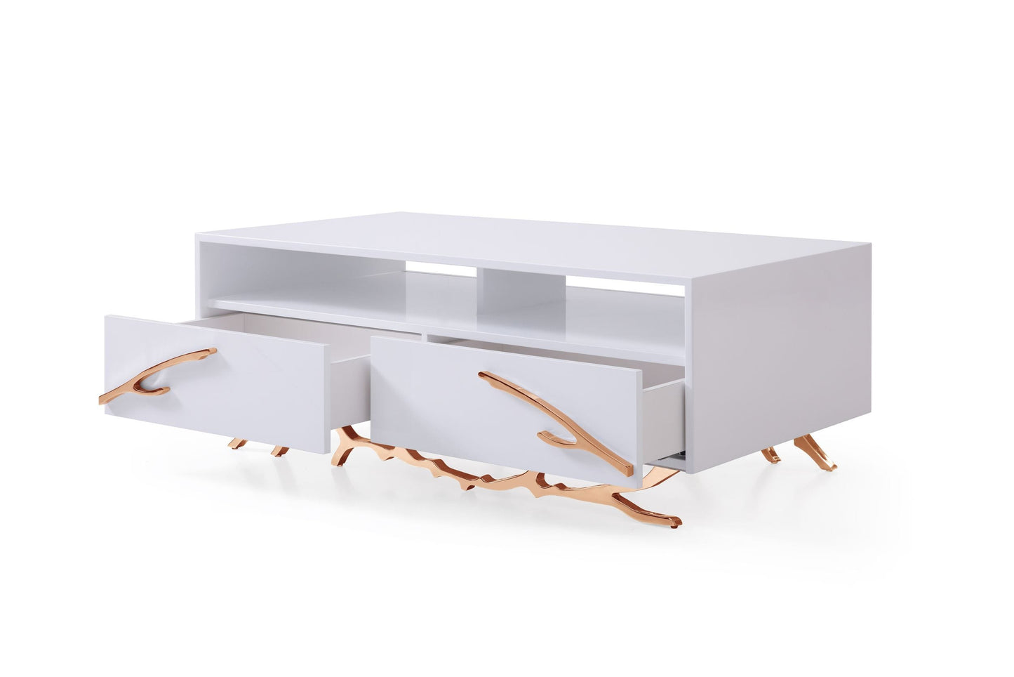 Modrest Legend - Modern White & Rosegold Coffee Table