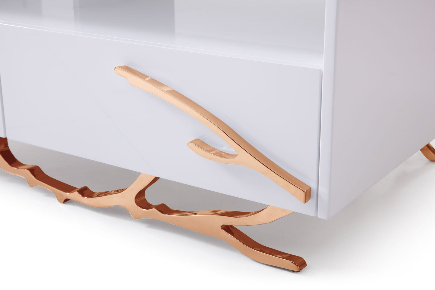 Modrest Legend - Modern White & Rosegold Coffee Table