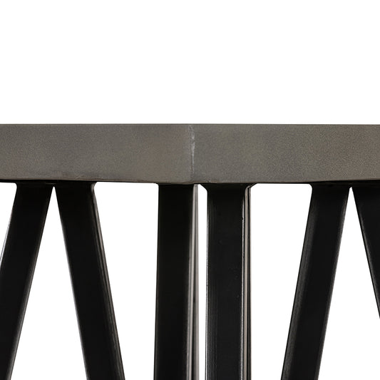 Modrest Richmond Modern Concrete & Black Metal End Table