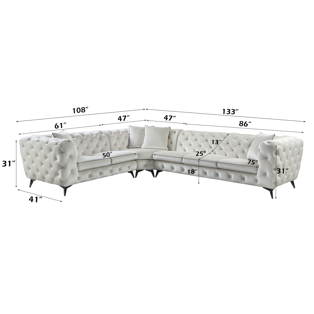 Atronia Sectional Sofa W/4 Pillows