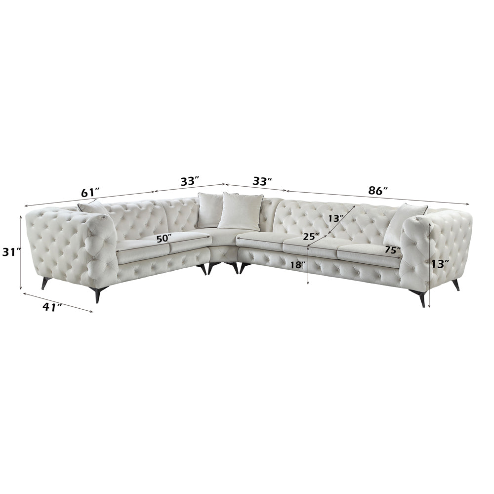 Atronia Sectional Sofa W/4 Pillows