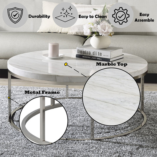 Zaidee COFFEE TABLE W/MARBLE