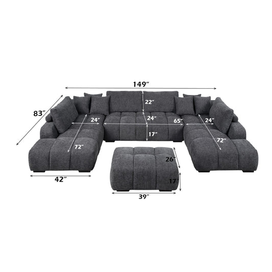 Chosen Sectional Sofa w/6 Pillows