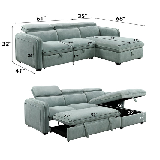 Zavala Sectional Sofa W/Sleeper & Storage
