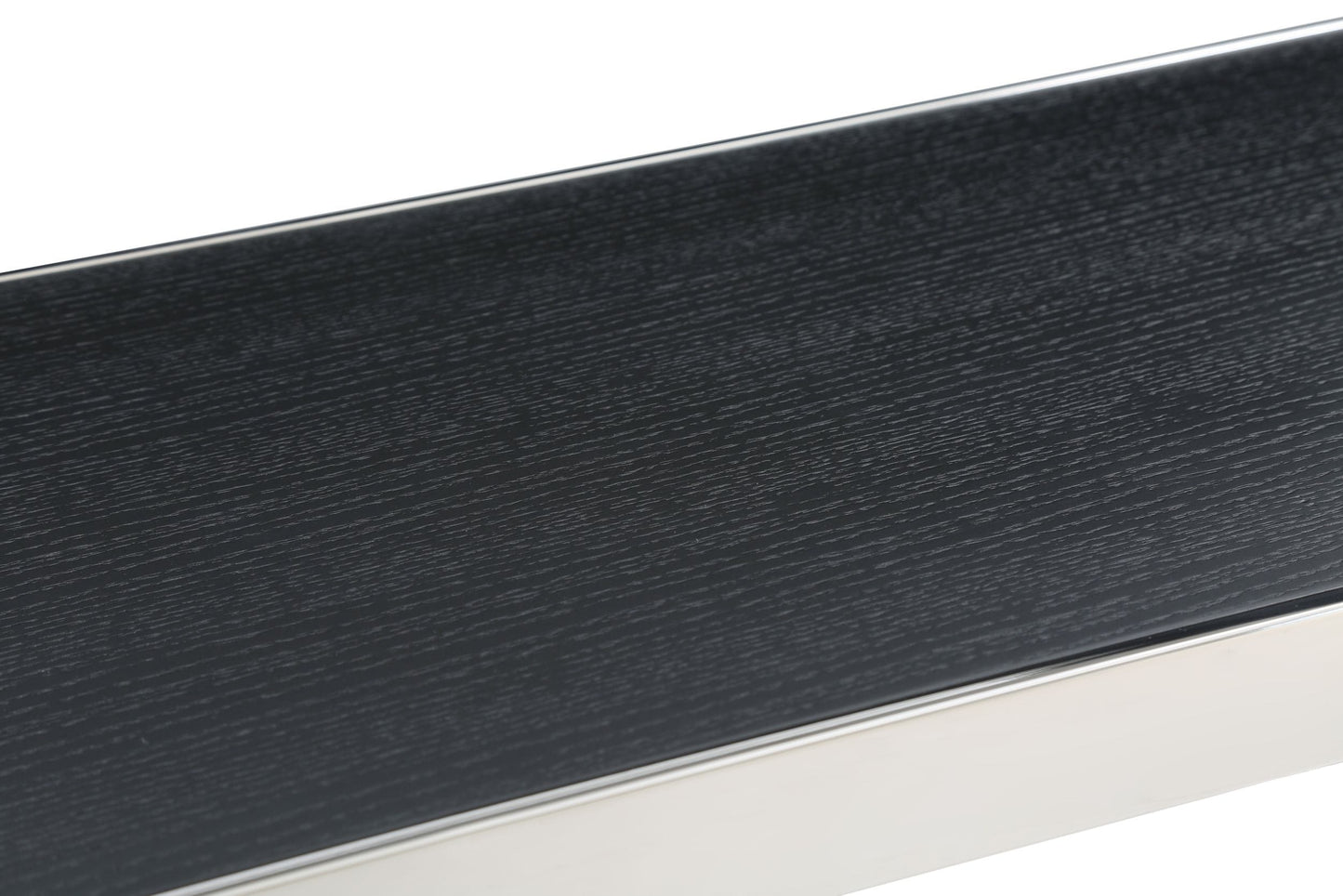 Modrest Manston - Modern Black Oak & Stainless Steel Bar Table