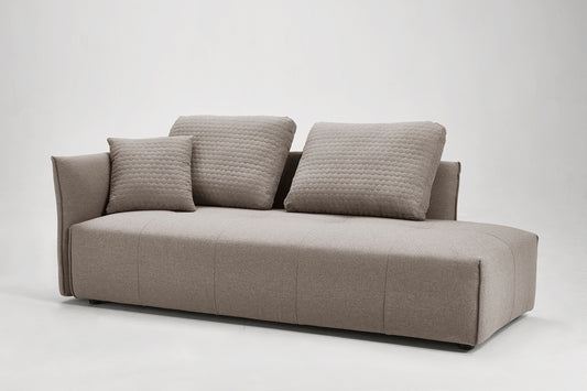 Divani Casa - Polson Modern Light Grey Fabric Modular Sectional Sofa Bed