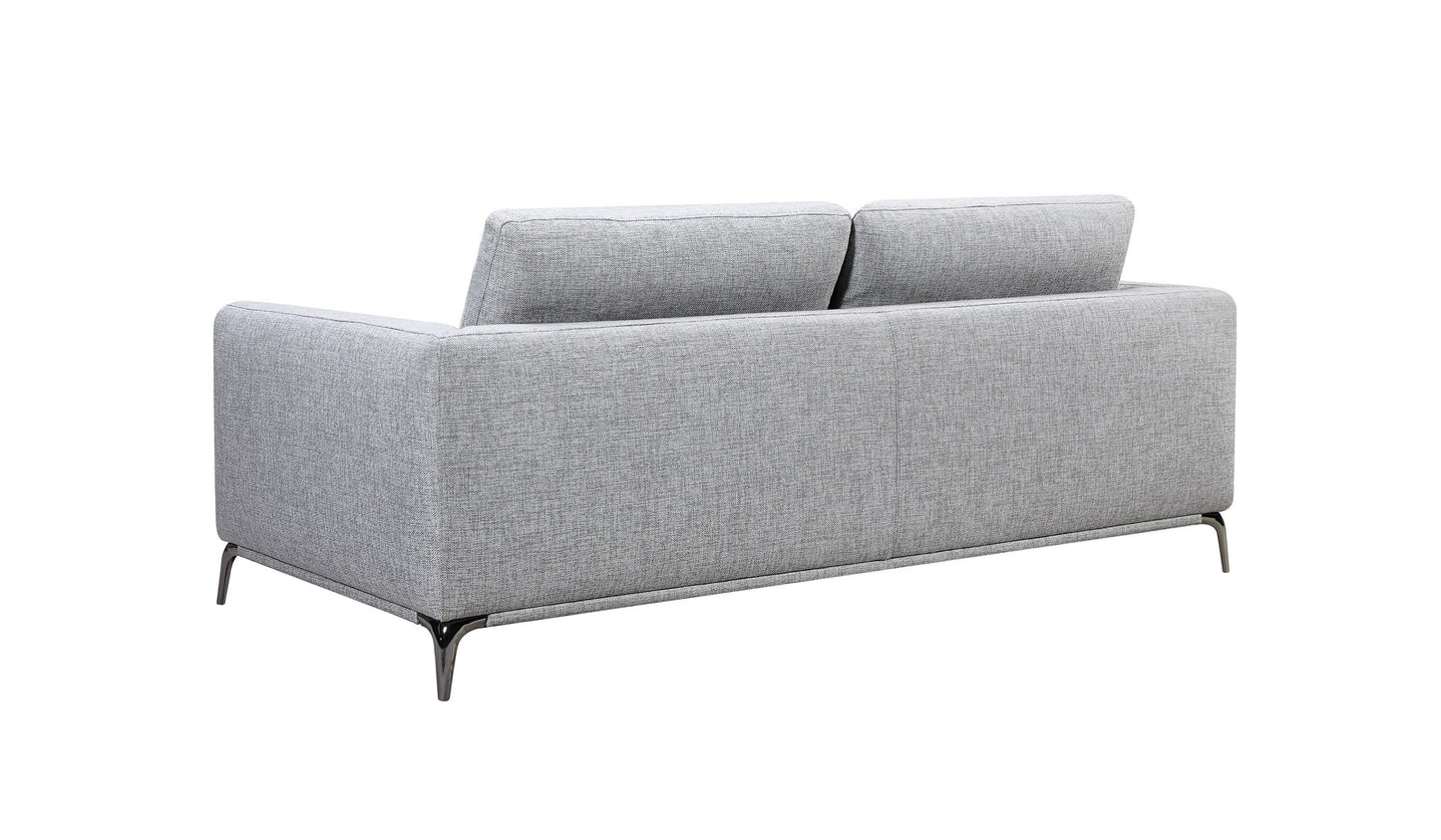Divani Casa Beaman - Modern Grey Fabric Sofa Set