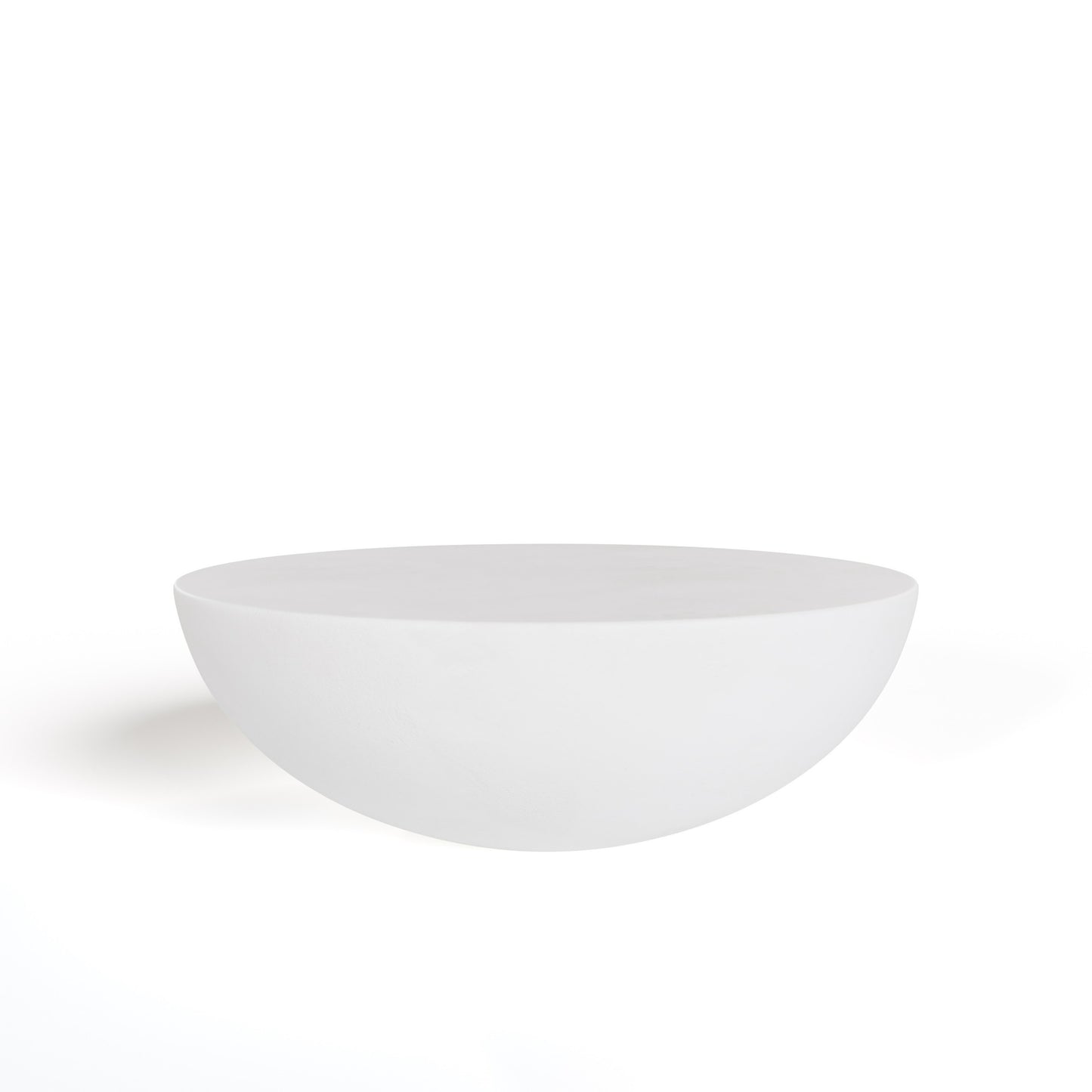 Modrest Bronte - Modern White Concrete Round Coffee Table
