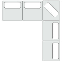 Divani Casa Mondo - Modern Modular Beige Fabric Sectional Sofa-5-Piece Sectional