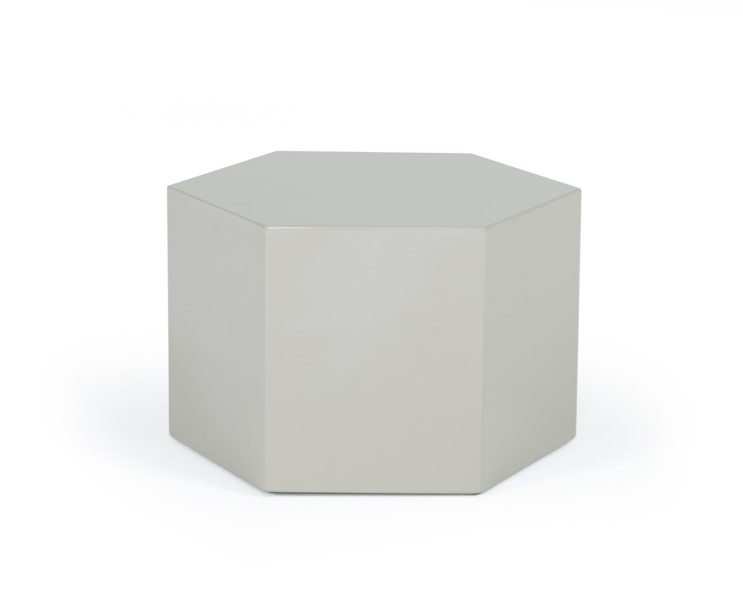 Modrest Newmont - Small Light Grey High Gloss End Table