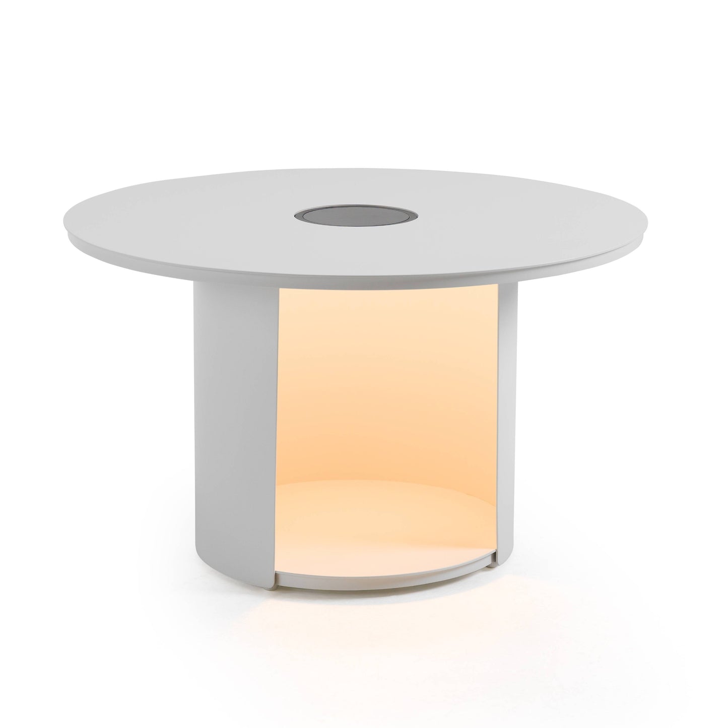 Renava Onza - Outdoor White Medium End Table w/ Solar Light