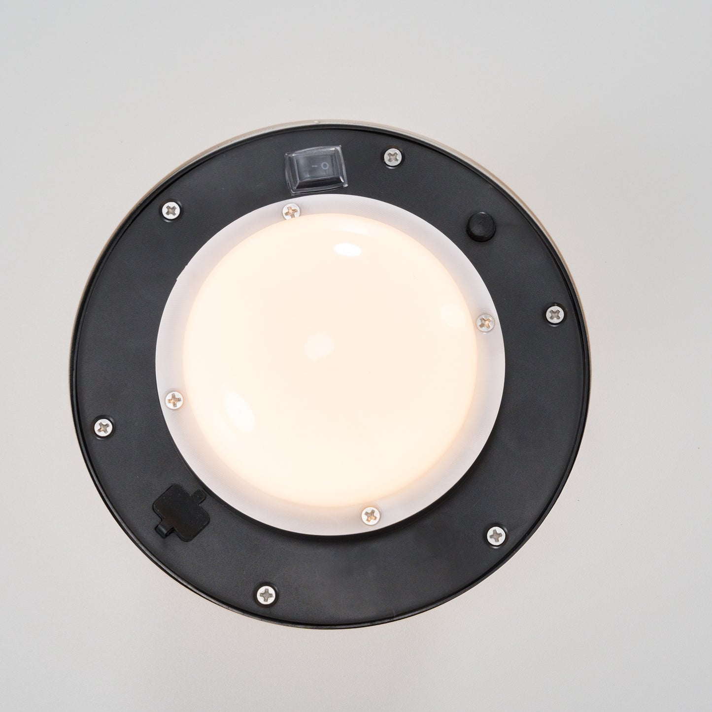 Renava Onza - Outdoor White Medium End Table w/ Solar Light