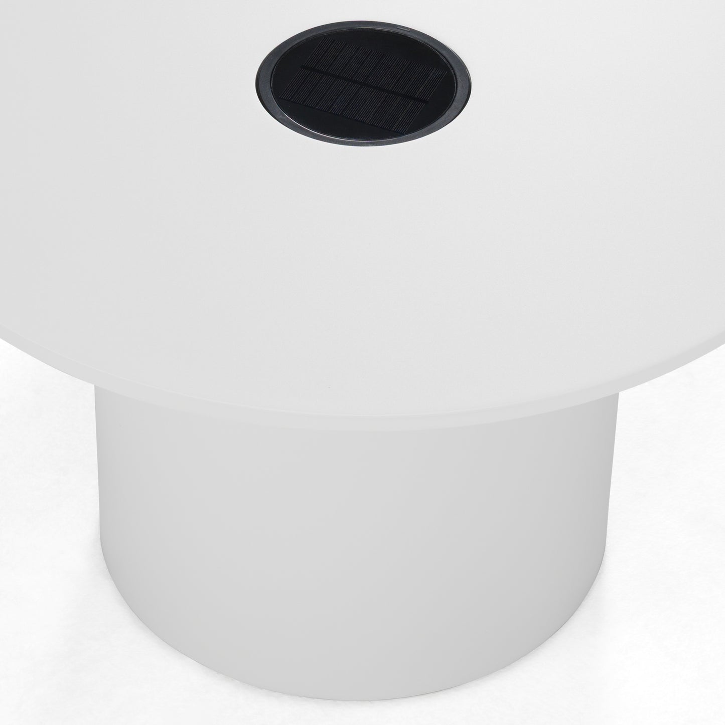 Renava Onza - Outdoor White Medium End Table w/ Solar Light