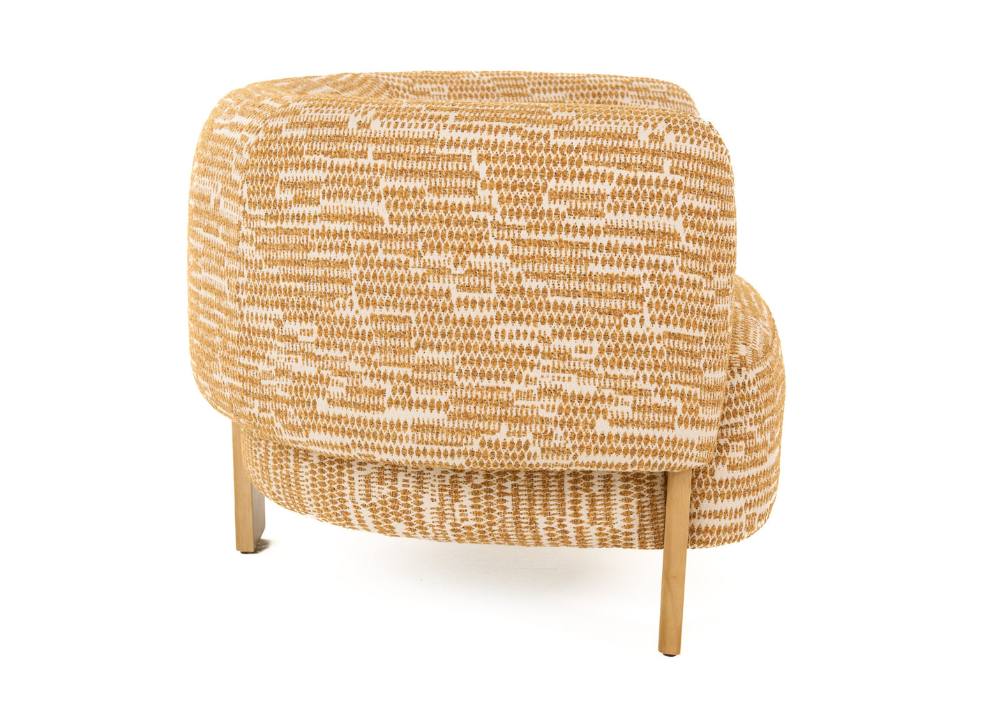 Divani Casa Optima - Mid-Century Modern Orange Fabric Accent Chair