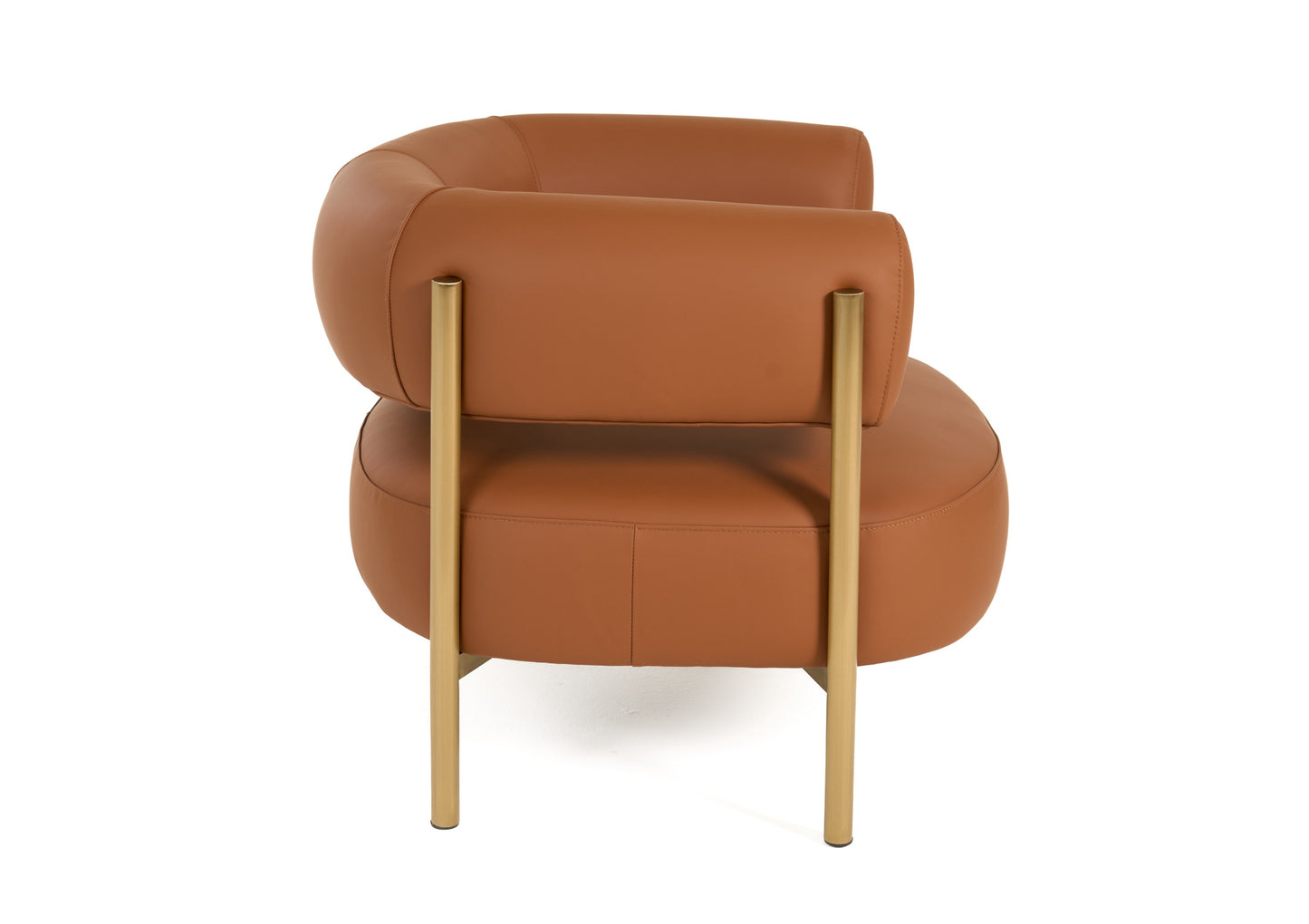 Modrest Ozona - Modern Rust Leather Accent Chair