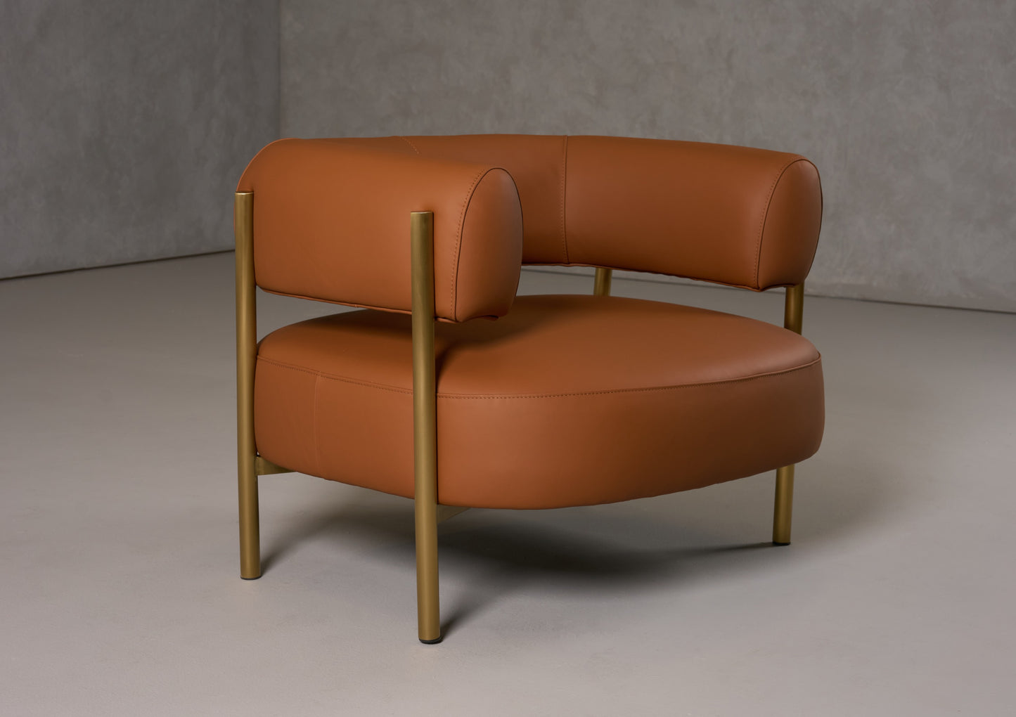 Modrest Ozona - Modern Rust Leather Accent Chair