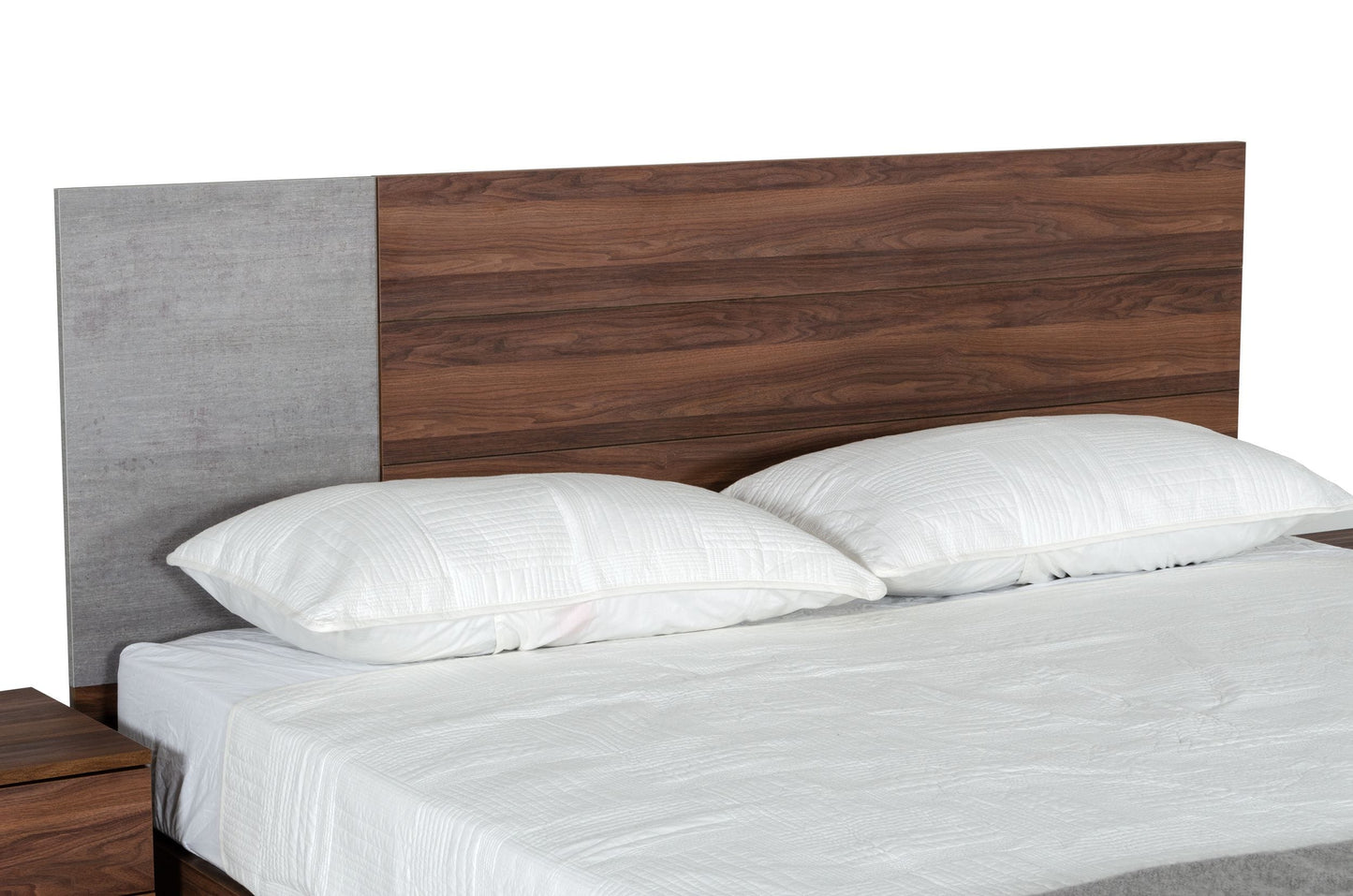 Nova Domus Palermo - Modern Italian Faux Concrete & Walnut Bed