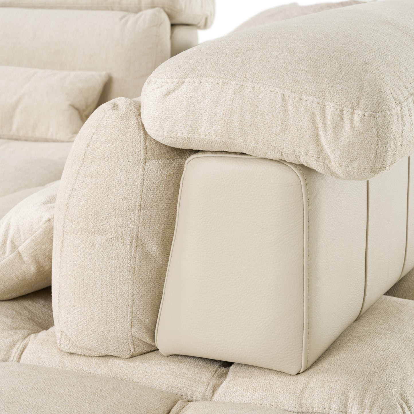 David Ferrari Panorama - Italian Modern Beige Fabric Modular Sectional Sofa
