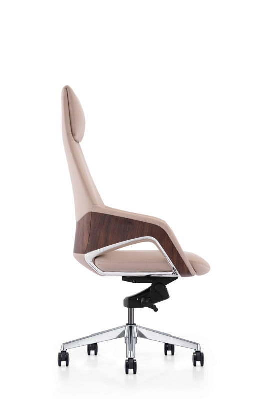 Modrest - Prost Modern Beige High Back Executive Office Chair