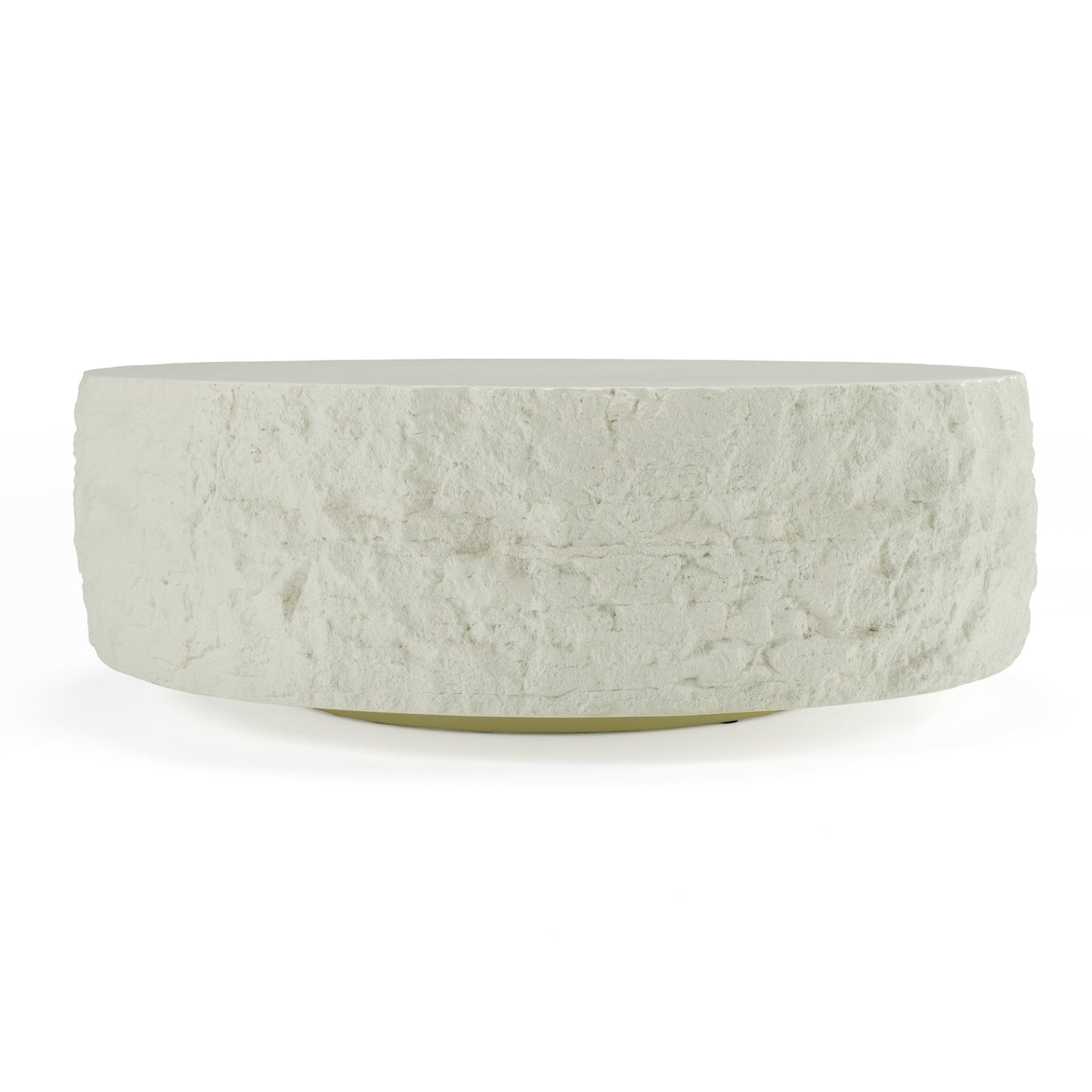 Modrest Quarry - Modern Off-White Round Coffee Table
