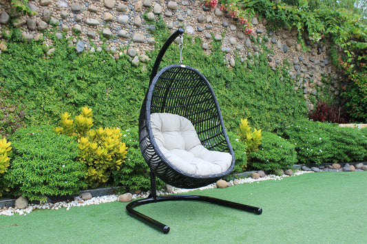 Renava Havana Outdoor Black & Beige Hanging Chair