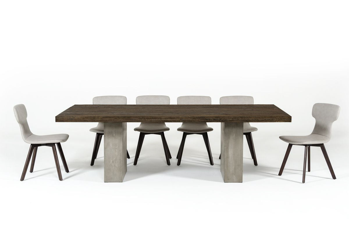 Modrest Renzo Modern Oak & Concrete 118" Dining Table
