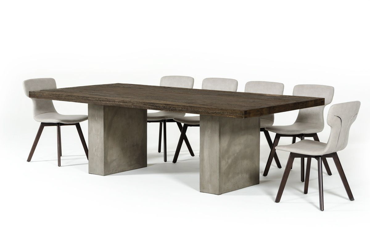 Modrest Renzo Modern Oak & Concrete 118" Dining Table